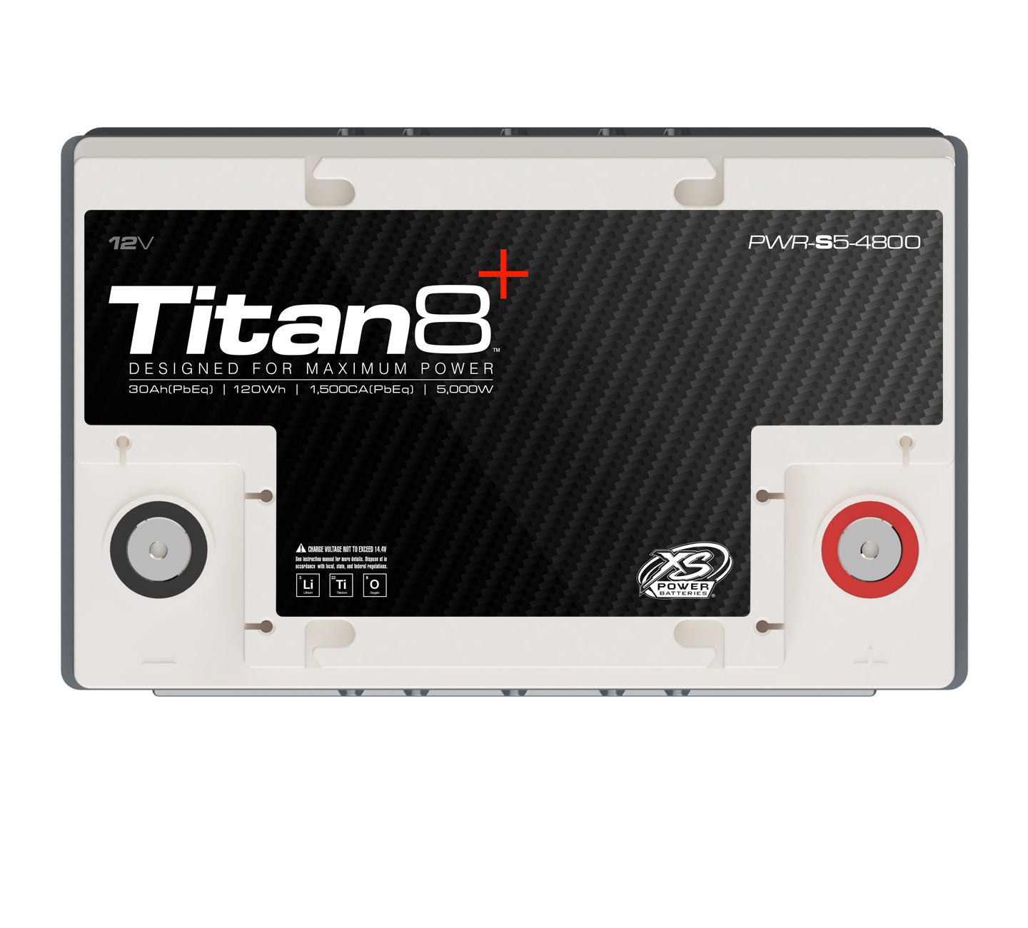 (OPEN BOX) PWR-S5-4800 XS Power Titan8 12VDC Group 48 Lithium LTO Car Audio Vehicle Battery 5000W 120Wh
