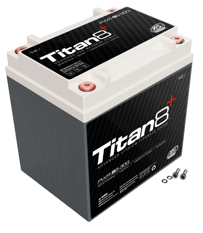 PWR-S6-30Q XS Power Titan8 14VDC Group 30/30L Lithium LTO Car Audio Vehicle Battery 5000W 144Wh