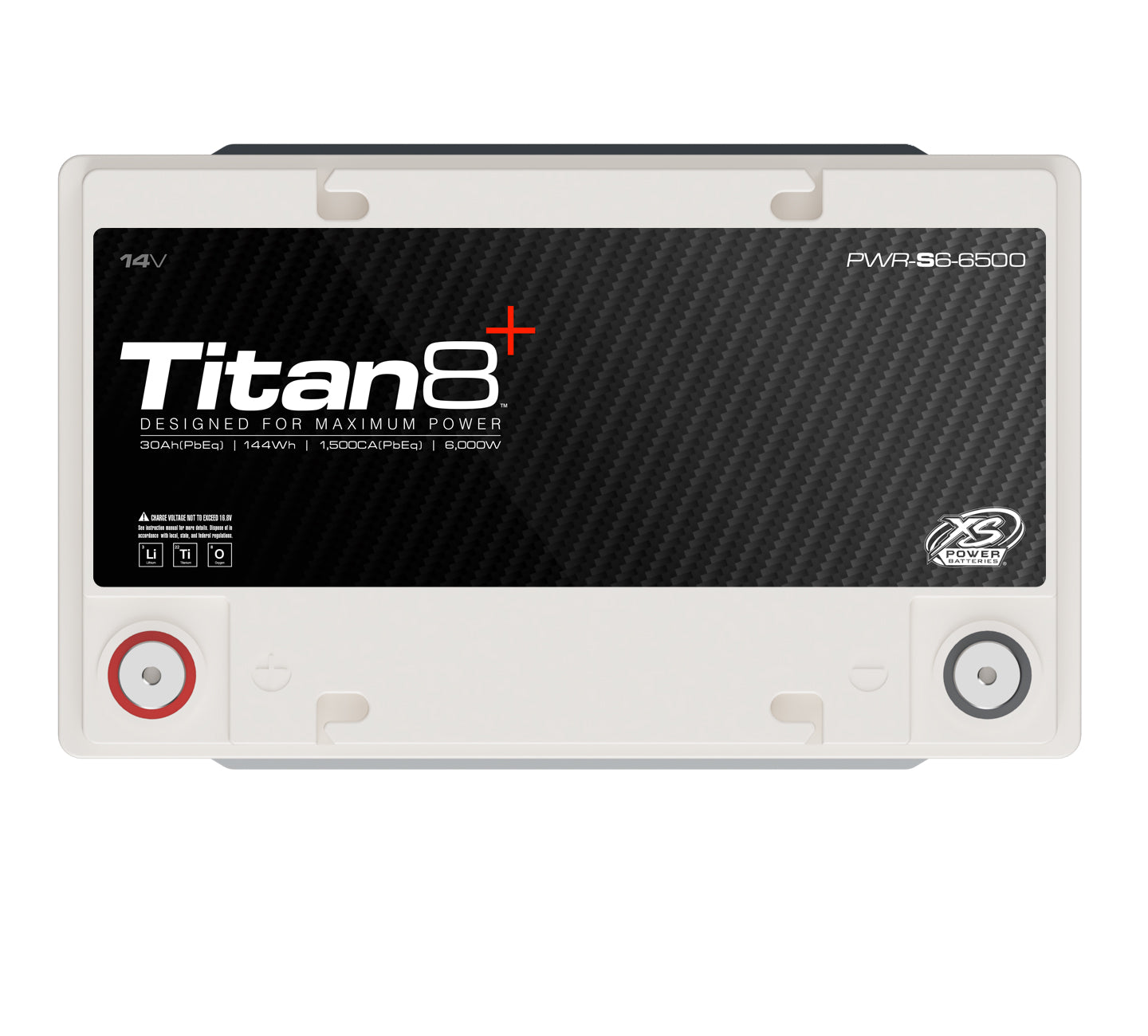 PWR-S6-6500 XS Power Titan8 14VDC Group 65 Lithium LTO Car Audio Vehicle Battery 5000W 144Wh