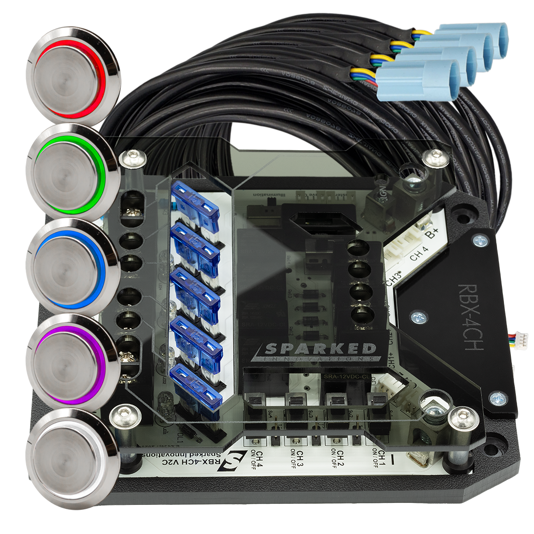 RBX-4CH Relay Box + Halo Ring Switches Wiring Super Pack