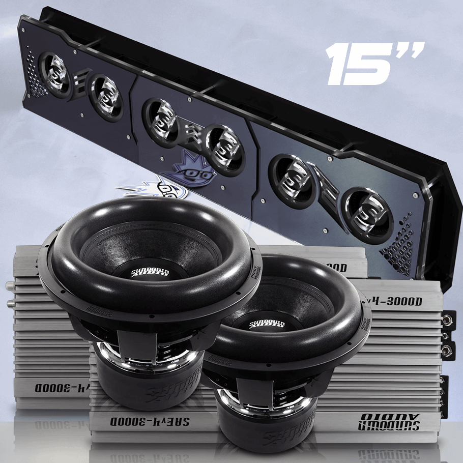 2x Sundown Audio SAEv4-3000.1D + 2x Z-Series ZV6 15" D2 + FREE Reflective BIG FAT Fannie