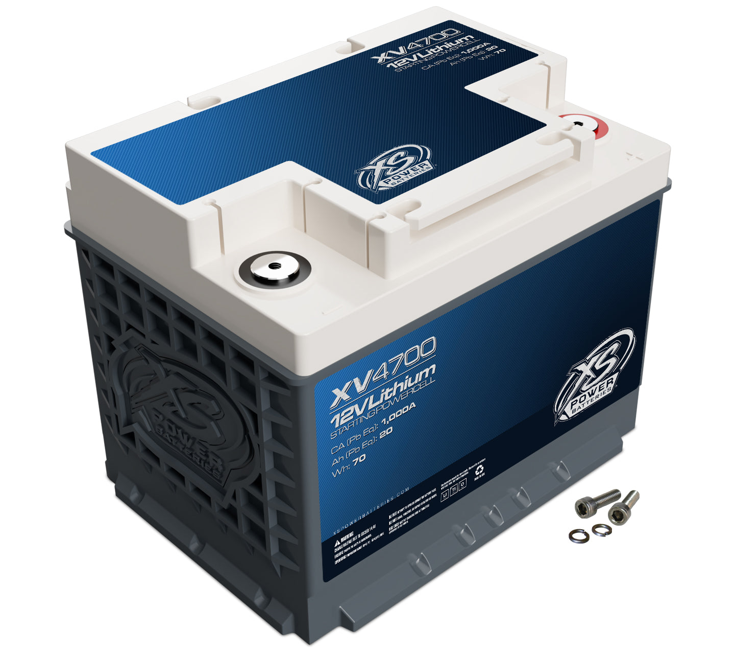 XV4700 XS Power 12VDC Group 47 Lithium LTO Underhood-Safe Vehicle Battery 1500W 70Wh