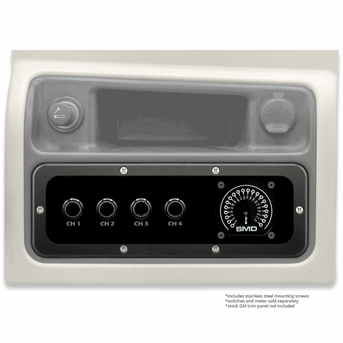 Billet Aluminum SMD Full - Size GM Truck 2003 – 2007 Switch Panel – 1 SMD Meter - Tah - SWP - SMD - S - Sparked Innovations