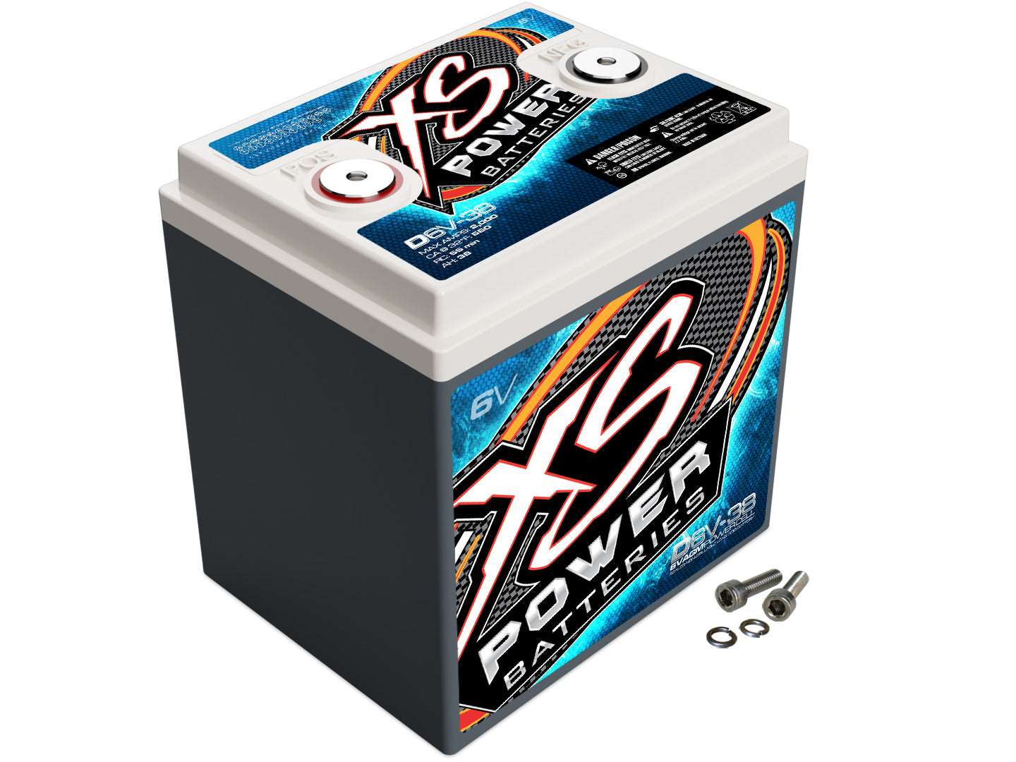 D6V - 38 XS Power 6VDC AGM Car Audio Vehicle Battery 2000A 38Ah - D6V - 38 - Sparked Innovations