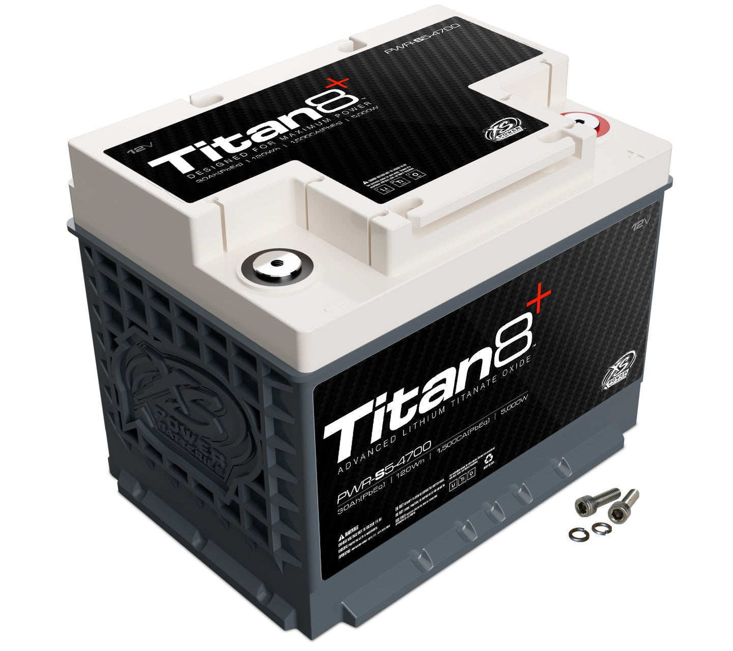 (OPEN BOX) PWR - S5 - 4700 XS Power Titan8 12VDC Group 47 Lithium LTO Car Audio Vehicle Battery 5000W 120Wh - PWR - S5 - 4700 - B - Sparked Innovations