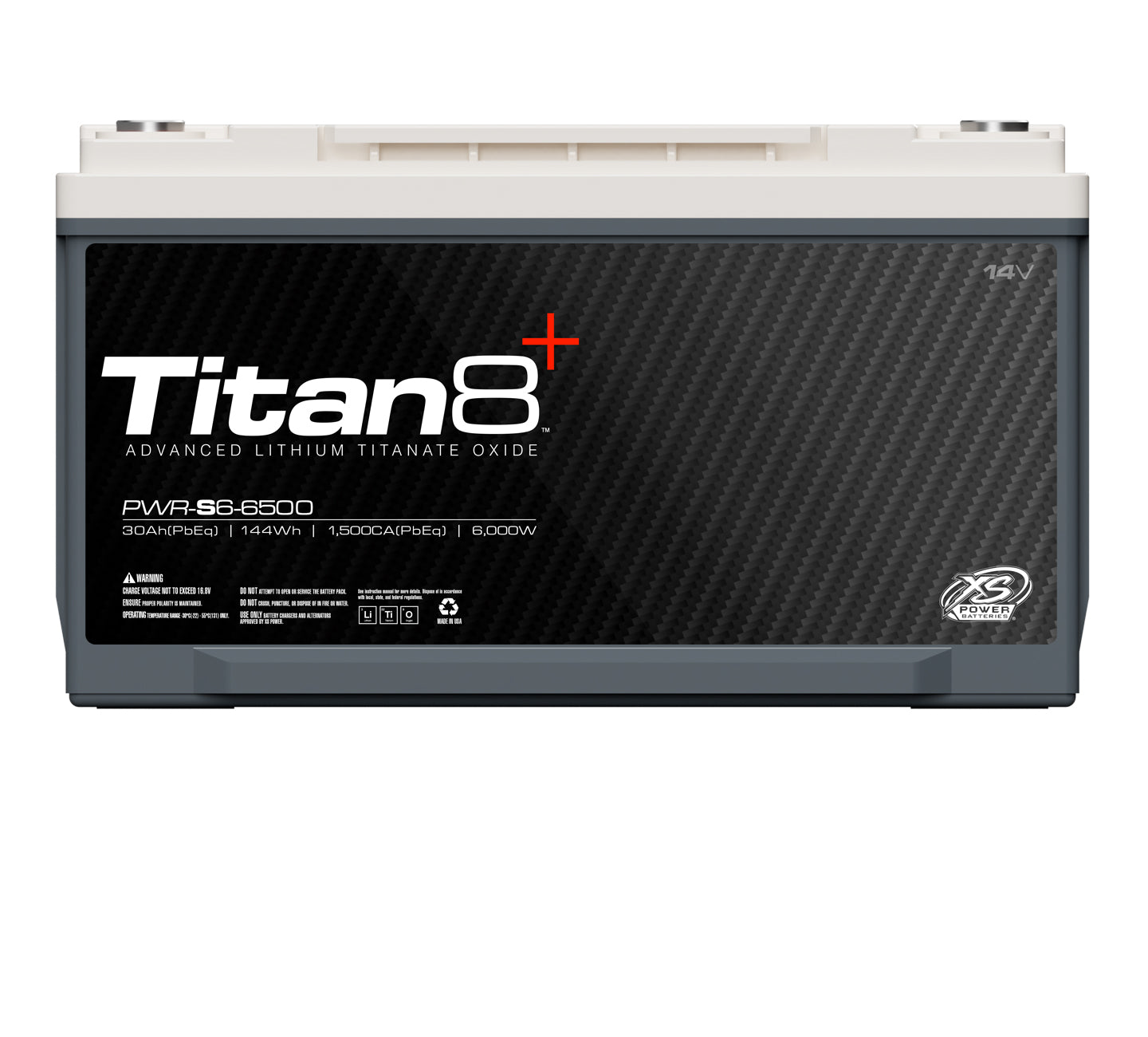 PWR - S5 - 6500 XS Power Titan8 12VDC Group 65 Lithium LTO Car Audio Vehicle Battery 5000W 120Wh - PWR - S5 - 6500 - Sparked Innovations