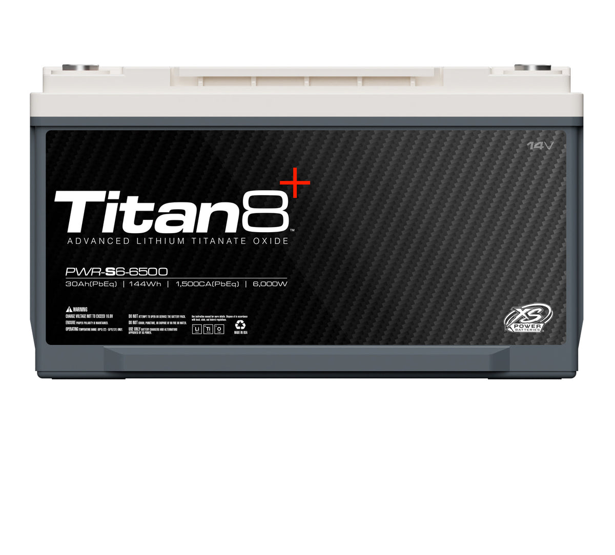 PWR - S6 - 6500 XS Power Titan8 14VDC Group 65 Lithium LTO Car Audio Vehicle Battery 5000W 144Wh - PWR - S6 - 6500 - Sparked Innovations