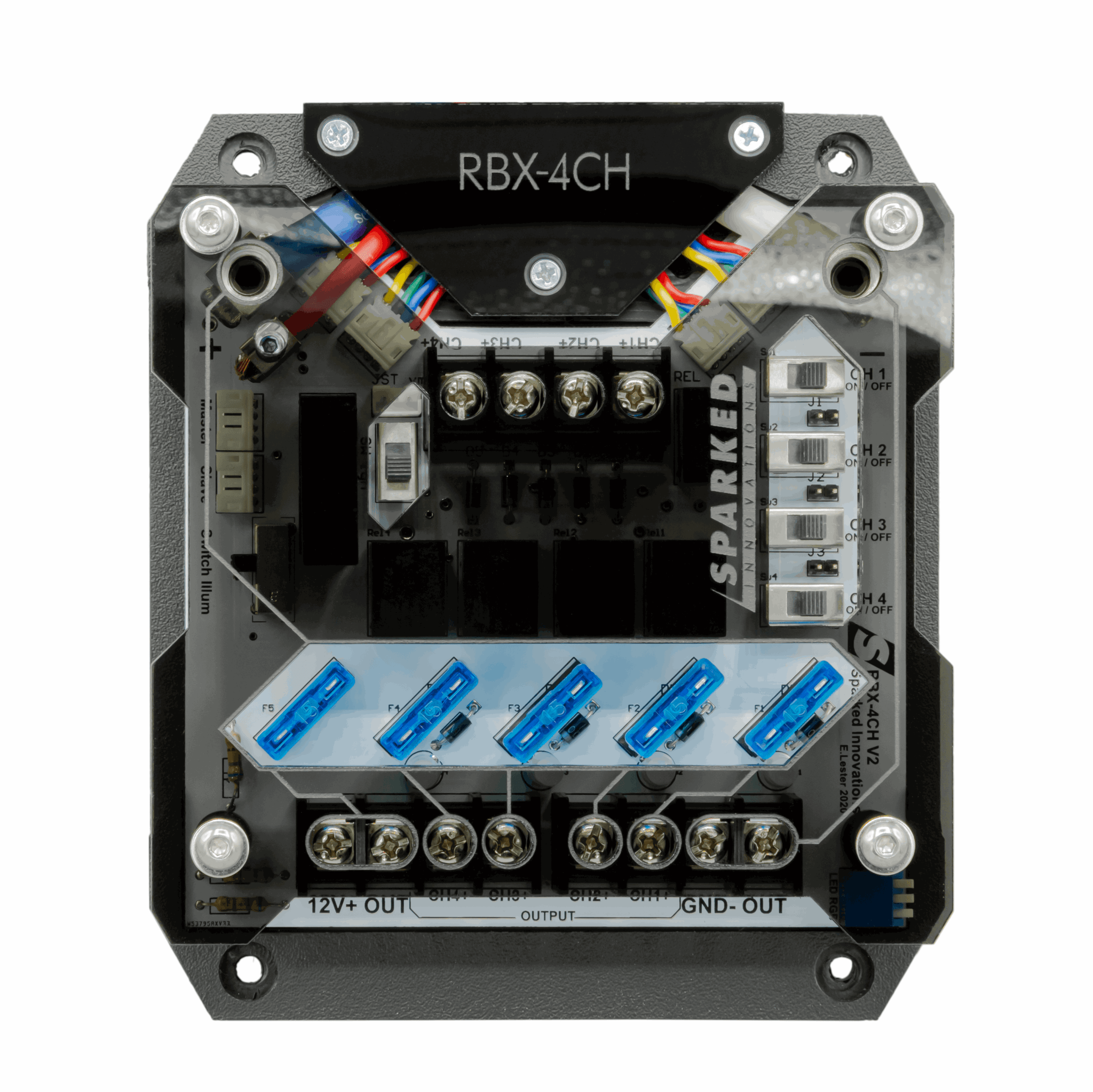 RBX - 4CH Four - Channel Relay Box - RBX - 4CH - Sparked Innovations