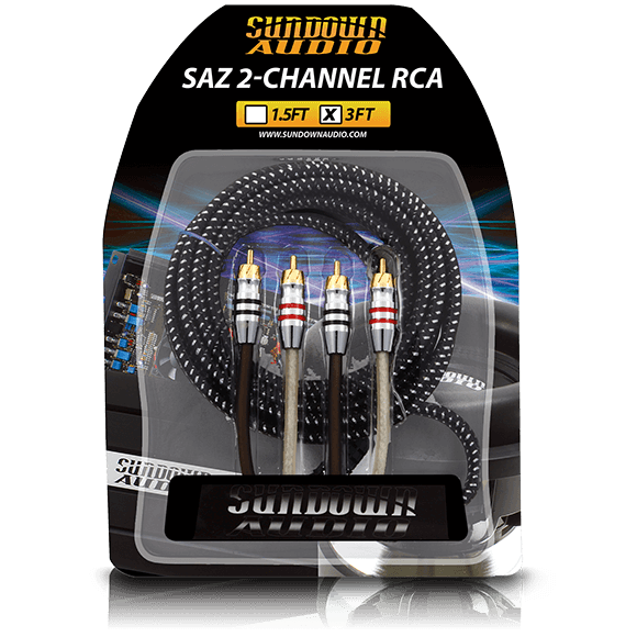 SAZ2-3FT SAZ 2-Channel RCA Interconnects - Sundown Audio