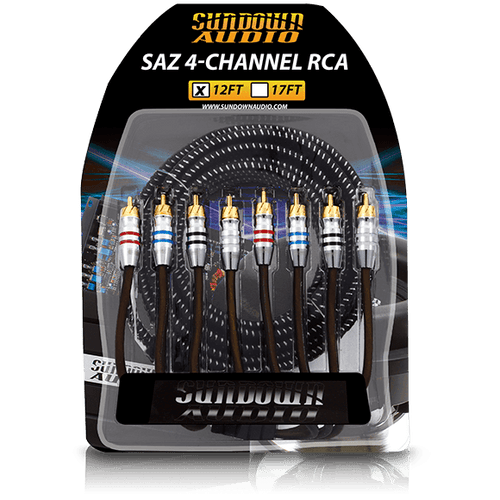 Sundown Audio SAZ4-12FT SAZ 4-Channel RCA Interconnects