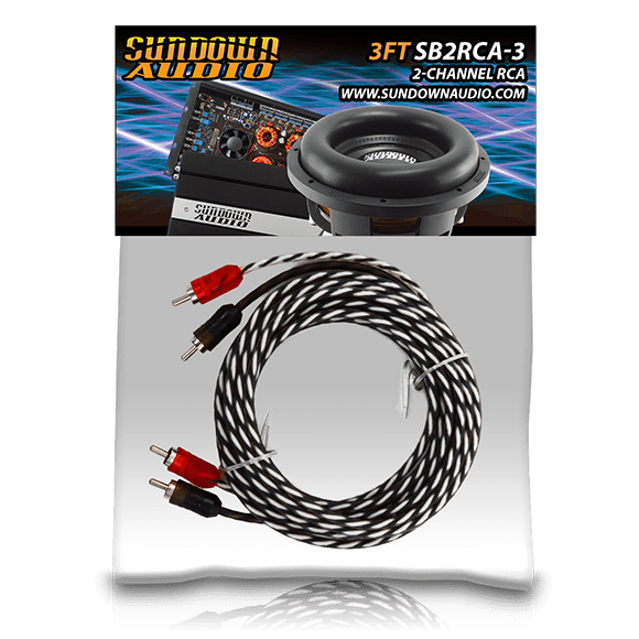 SB2-3FT 2-Channel RCA Interconnect Cables - Sundown Audio