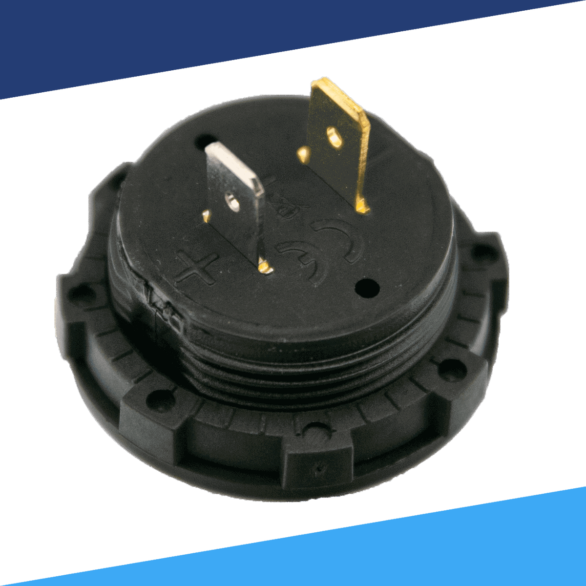 Single 12VDC Voltmeter Battery Voltage Monitor - Purple - YJ - DS4010 - PR - Sparked Innovations