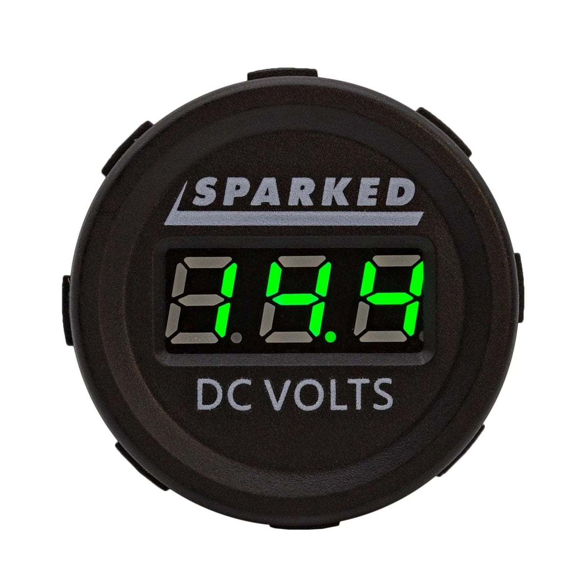 Single 12VDC Voltmeter Battery Voltage Monitor - Green - YJ - DS4010 - G - Sparked Innovations