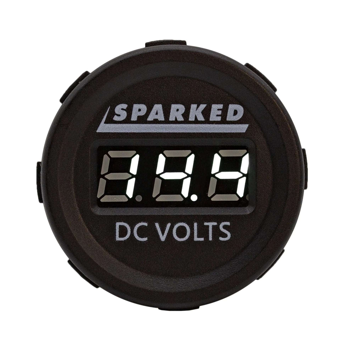 Single 12VDC Voltmeter Battery Voltage Monitor - White - YJ - DS4010 - W - Sparked Innovations