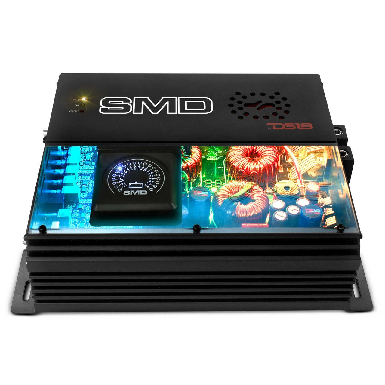 SMD Monoblock Amplifier with VM - 1 Voltmeter and Digital LED Lights 2000W RMS at 1 - ohm - Steve Meade Designs - SMD - 2000.1D - Sparked Innovations