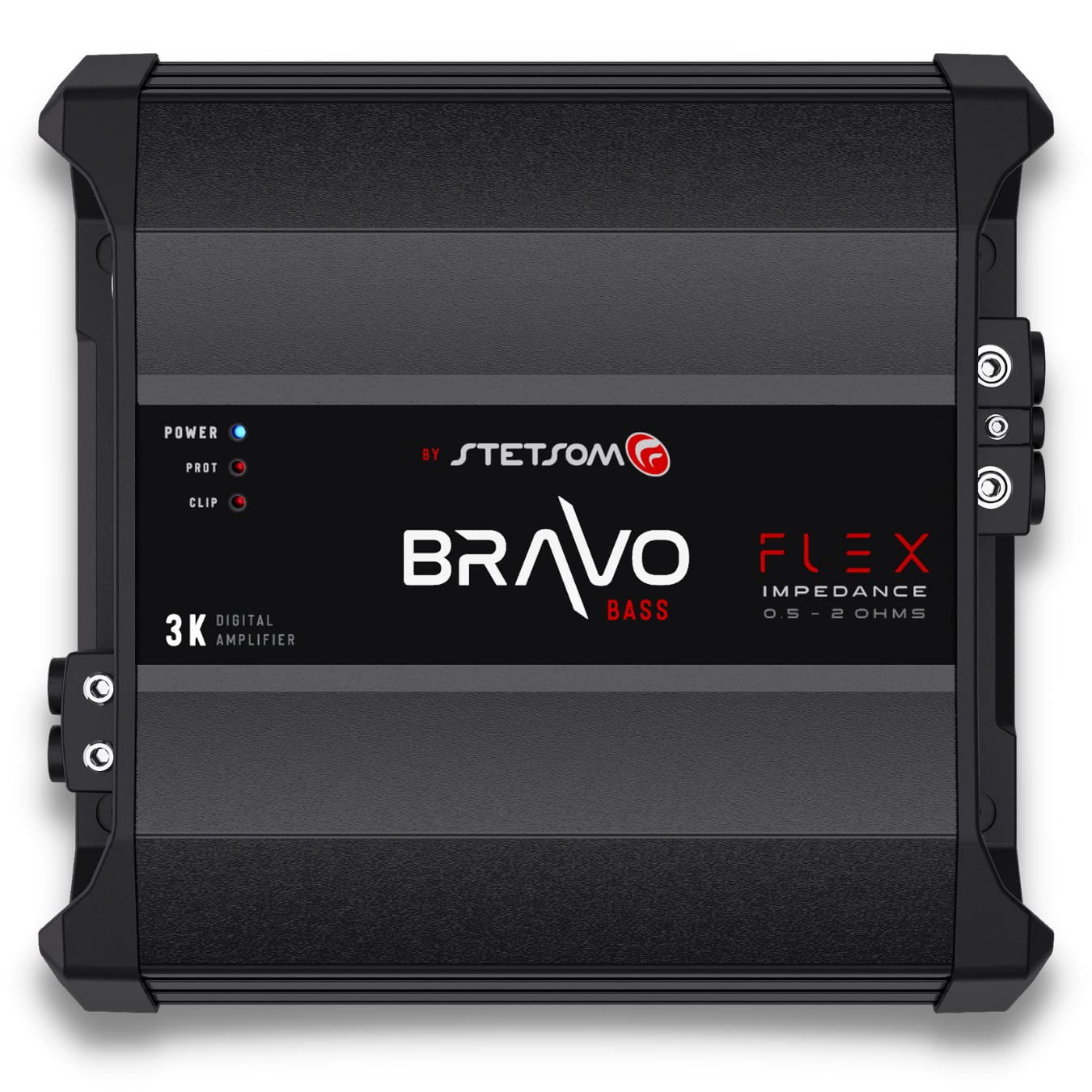 Stetsom BRAVO BASS Flex 3K Mono Class D Amplifier 3000 W Automatic Impedance System 0.5 Ohm to 2 Ohm - BRAVO - BASS - FLEX - 3K - Sparked Innovations