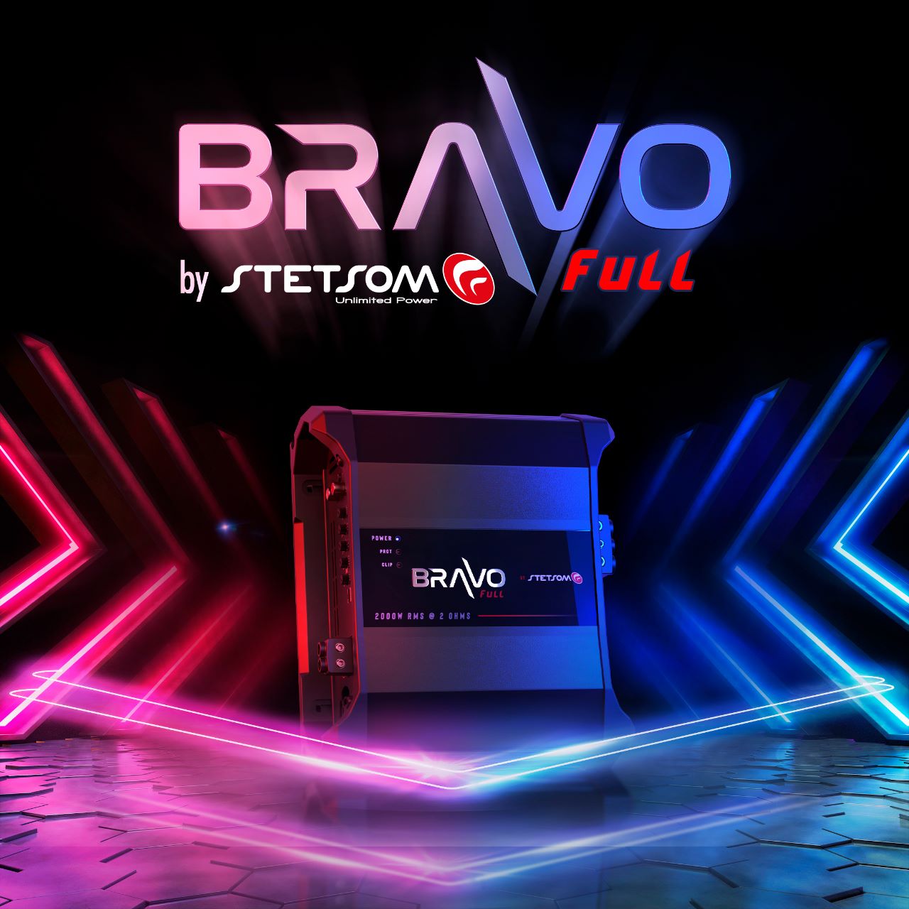 Stetsom BRAVO FULL 2K Digital Full - Range Amplifier Mono One - Channel Class D 2000 W 1 Ohm - BRAVO - FULL - 2K - 1OHM - Sparked Innovations