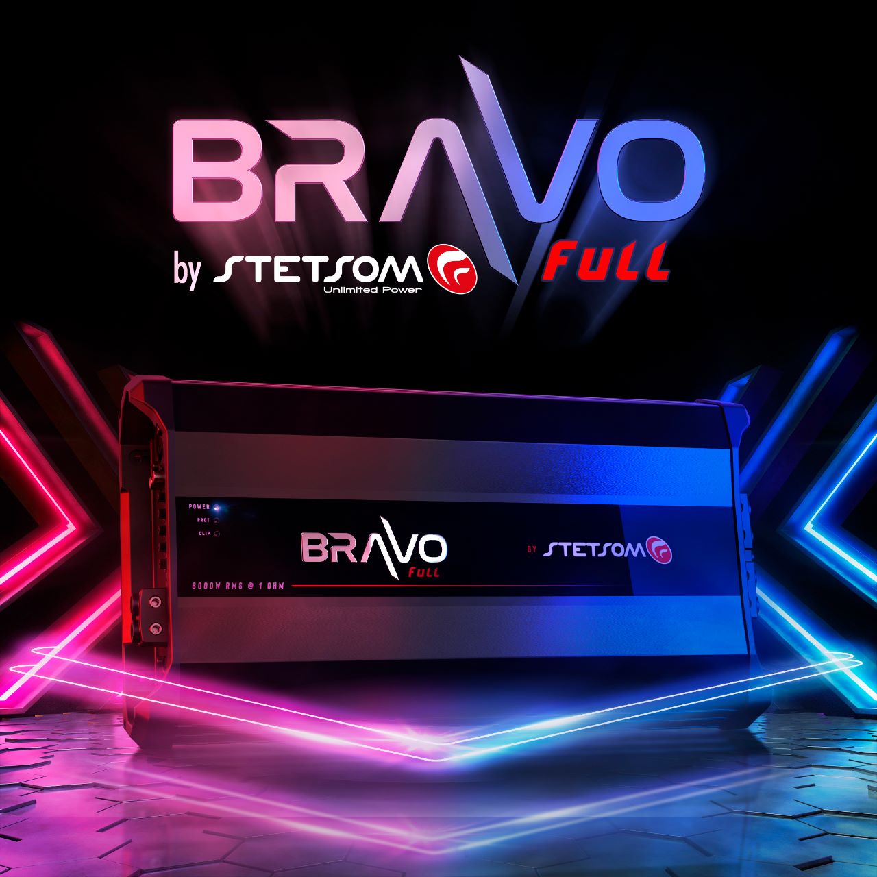 Stetsom BRAVO FULL 8K Digital Full - Range Amplifier Mono One - Channel Class D 8000 W 1 Ohm - BRAVO - FULL - 8K - 1OHM - Sparked Innovations