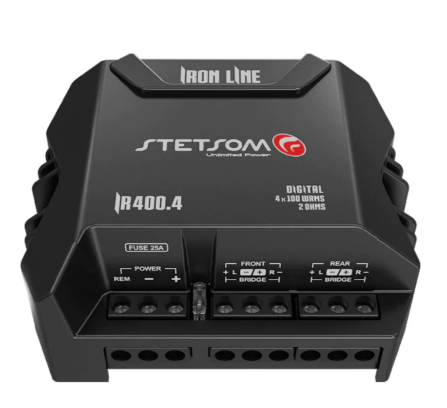 Stetsom Iron Line IR - 400.4 Compact Digital Amplifier Four - Channel 400 W Full Range 2 Ohm - IR - 400 - 4 - 2OHM - Sparked Innovations