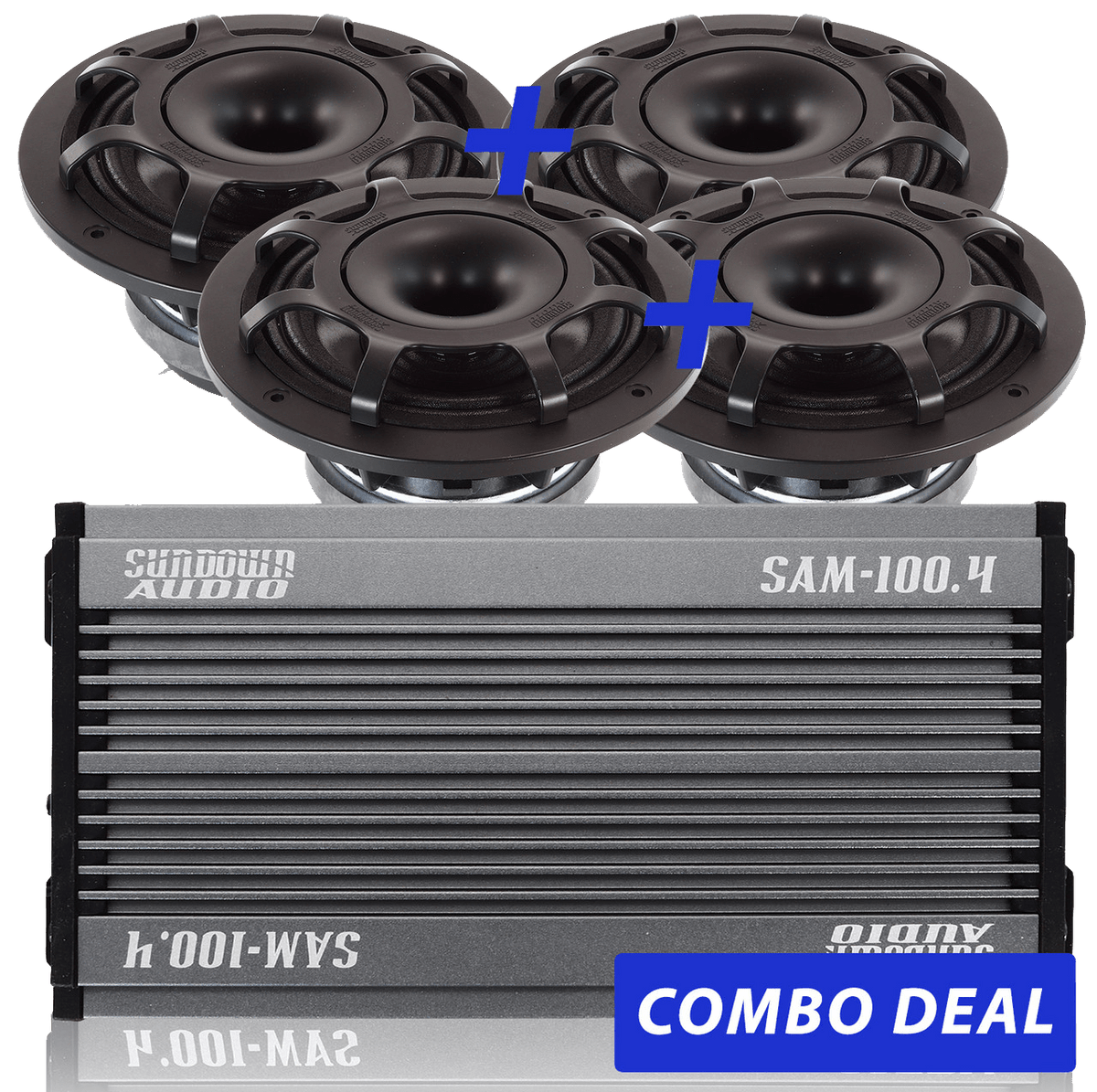 Sundown Audio 4 BPS - 6.5" Powersports Speakers & 1 SAM - 100.4 Combo Deal - 4 BPS - 6.5" Speakers & 1 SAM - 100.4 Combo Deal - Sparked Innovations