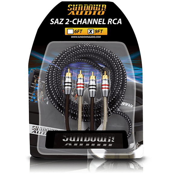 Sundown Audio SAZ2 - 9FT SAZ 2 - Channel RCA Interconnects - RCA - SAZ2CH9 - Sparked Innovations