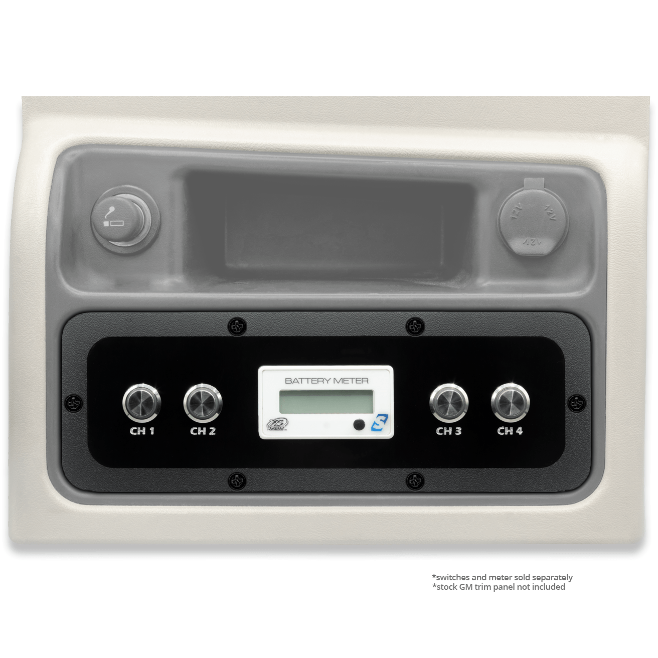 Switch Panel fits XS Power Battery Monitor Voltmeter for GM Truck or SUV 2003 - 2007 - Tah - SWP - XSP - VM - Sparked Innovations