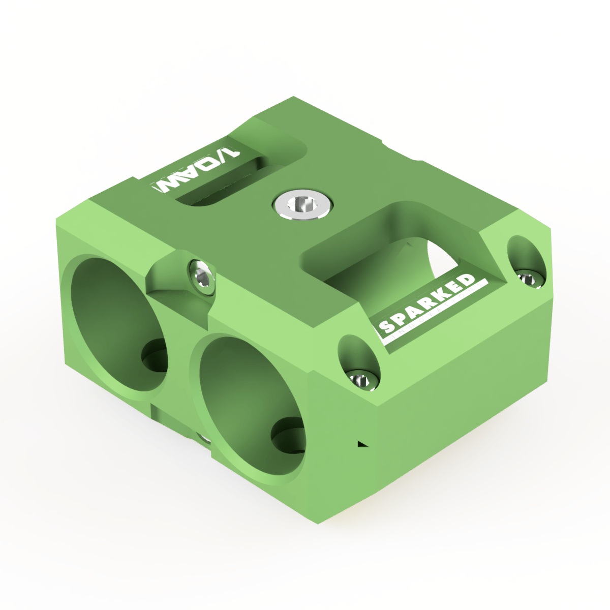 The Clampinator T - 10 Left and Right Base Pair 1/0AWG - Green - CL - T - 10 - LR - G - Sparked Innovations