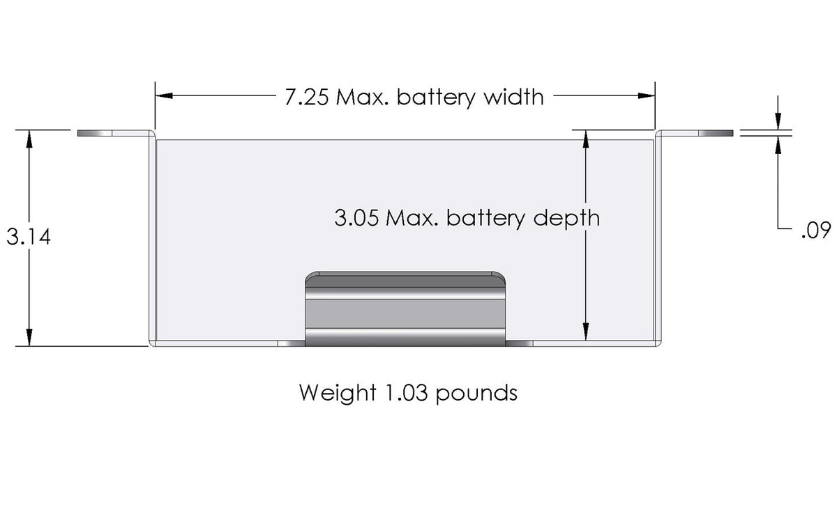 XS Power 512 680 Series and XP750 Side Vehicle Battery Mount Box no Window - 512 - Sparked Innovations