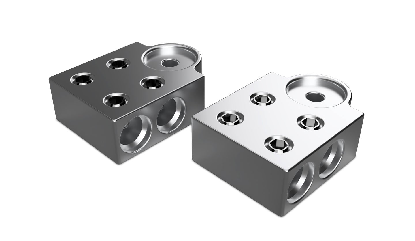 XS Power PAIR 4 - Spot 1/0AWG Aluminum Terminal Blocks TB - 604v1 - TB - 604v1 - Sparked Innovations