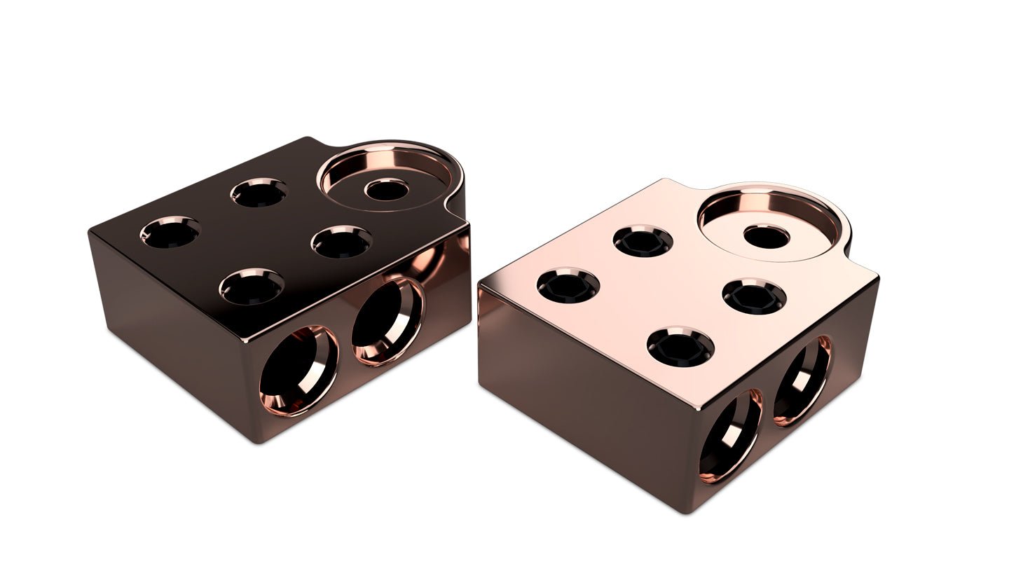 XS Power PAIR 4 - Spot 1/0AWG Copper Terminal Blocks TB - 704v1 - TB - 704v1 - Sparked Innovations