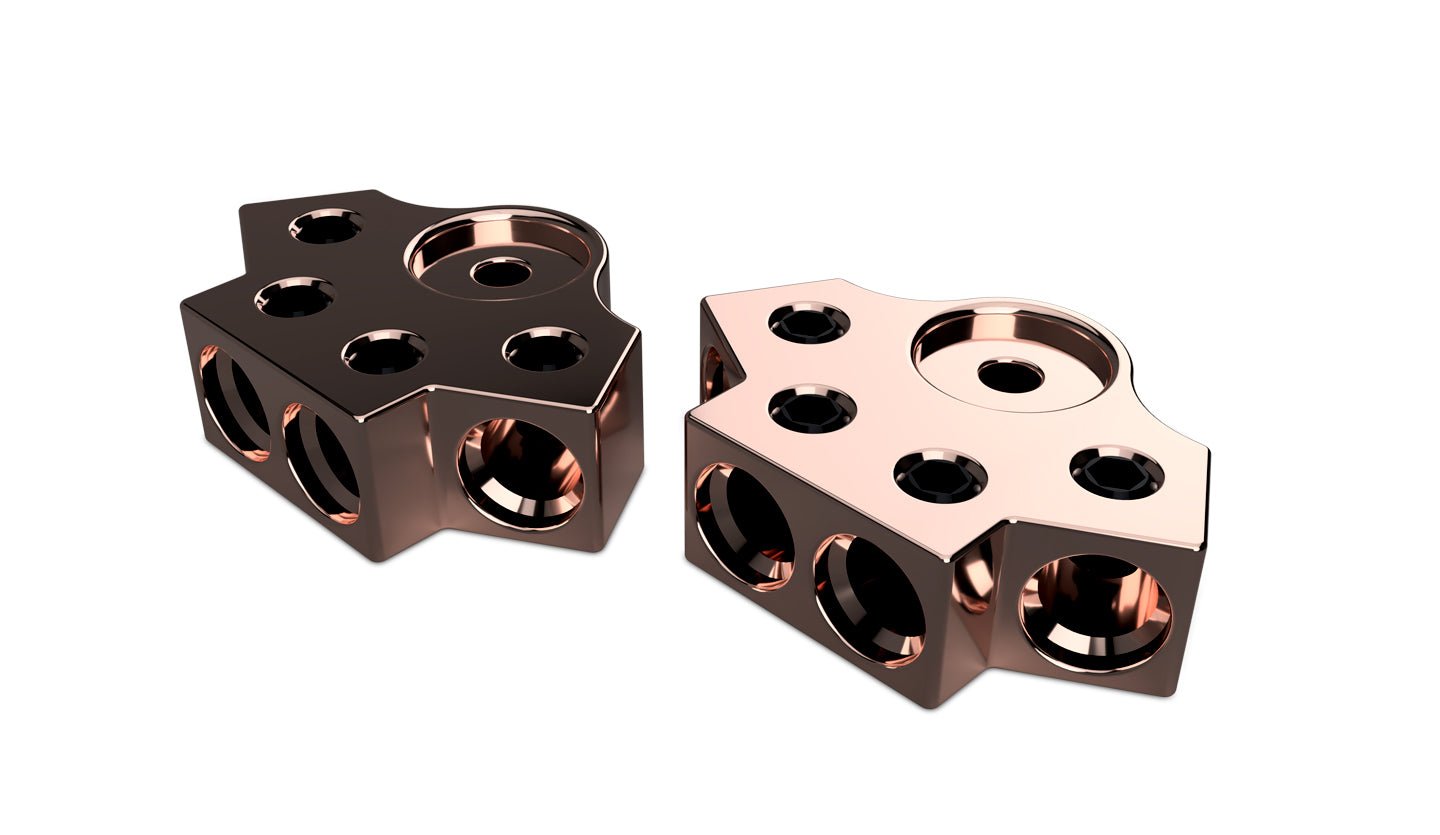 XS Power PAIR 4 - Spot 1/0AWG Copper Terminal Blocks TB - 704v2 - TB - 704v2 - Sparked Innovations