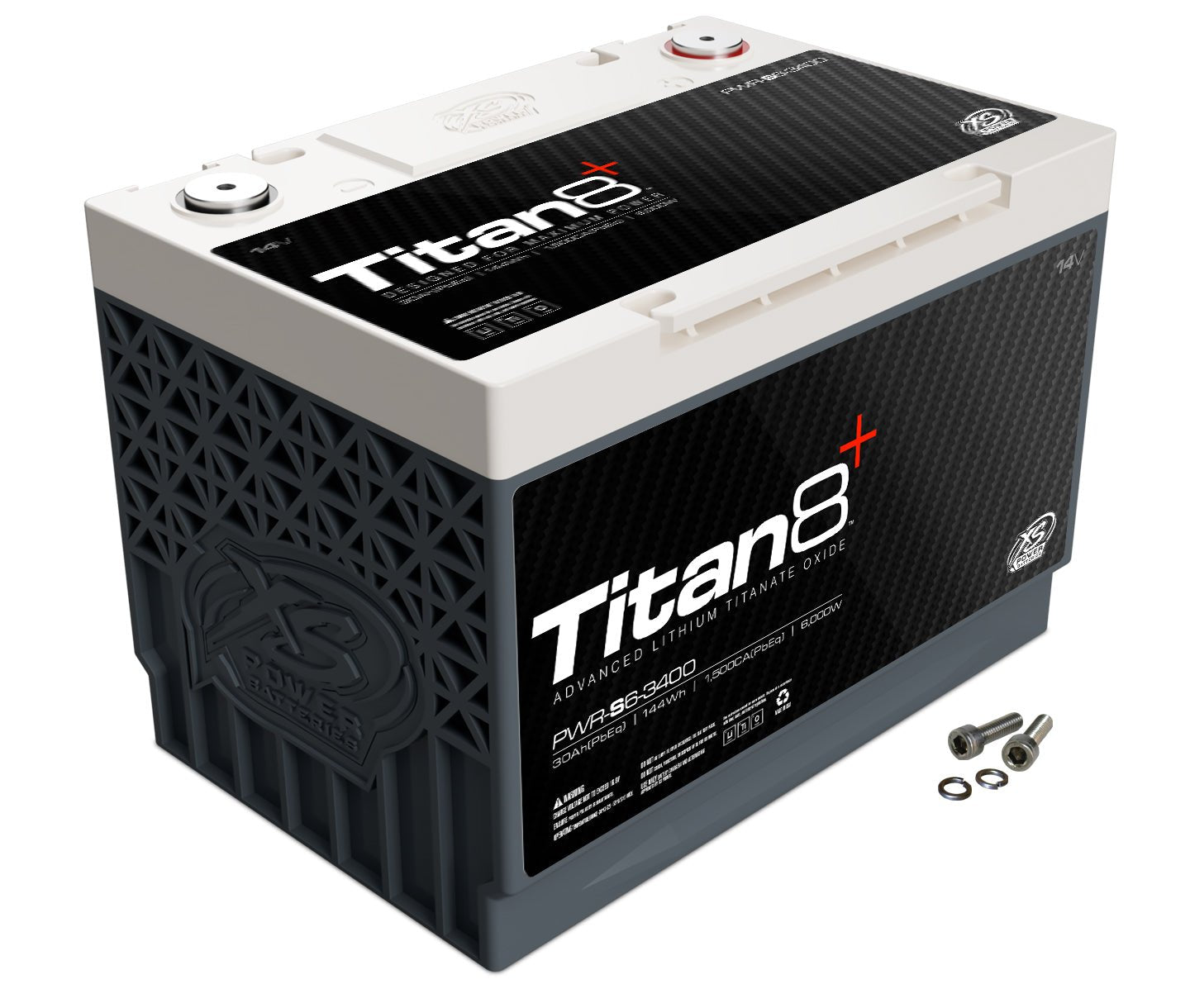 XS Power Titan 8+ 14V PWR - S6 - 3400 Lithium Titanate Oxide (LTO) Vehicle Battery - 5000W - PWR - S6 - 3400 - Sparked Innovations