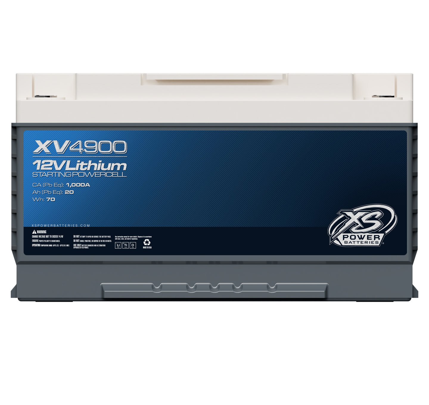 XV4900 XS Power 12VDC Group 49 Lithium LTO Underhood - Safe Vehicle Battery 1500W 70Wh - XV4900 - Sparked Innovations