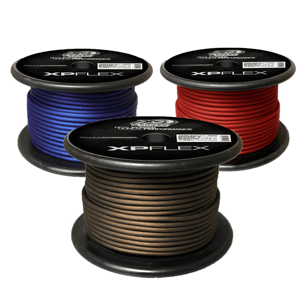XS Power 8 AWG Gauge XP Flex Car Audio Power and Ground Cable 250ft Spool Electrical Wire