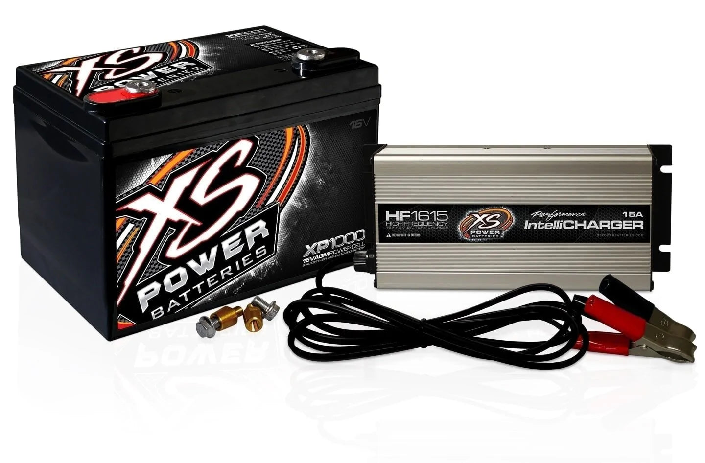XP1000CK1 XS Power 16VDC AGM Car Audio Battery and HF1615 IntelliCharger Combo Kit
