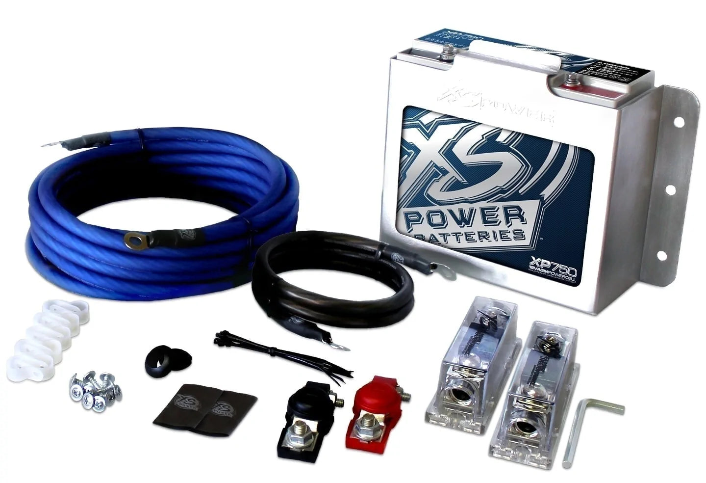 XP750CK XS Power 12VDC AGM Car Audio Battery Installation Kit 750A 22Ah
