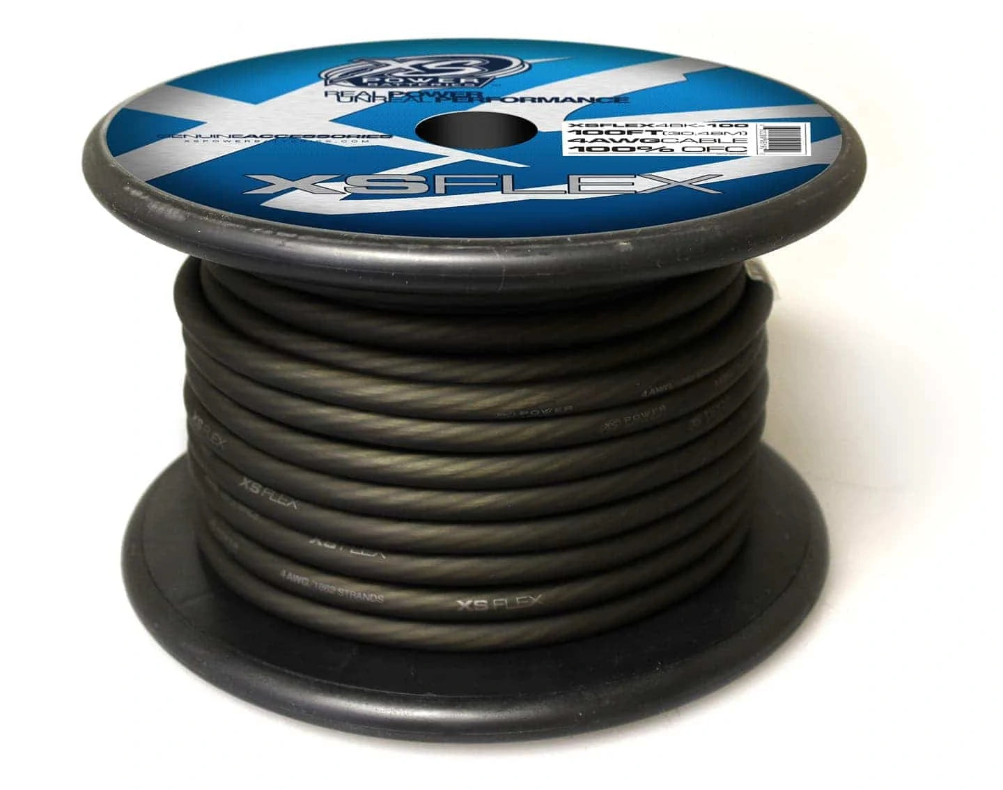 XS Power 4 AWG Gauge XS Flex 100% Oxygen Free Tinned Copper Power and Ground Cable 100ft spool