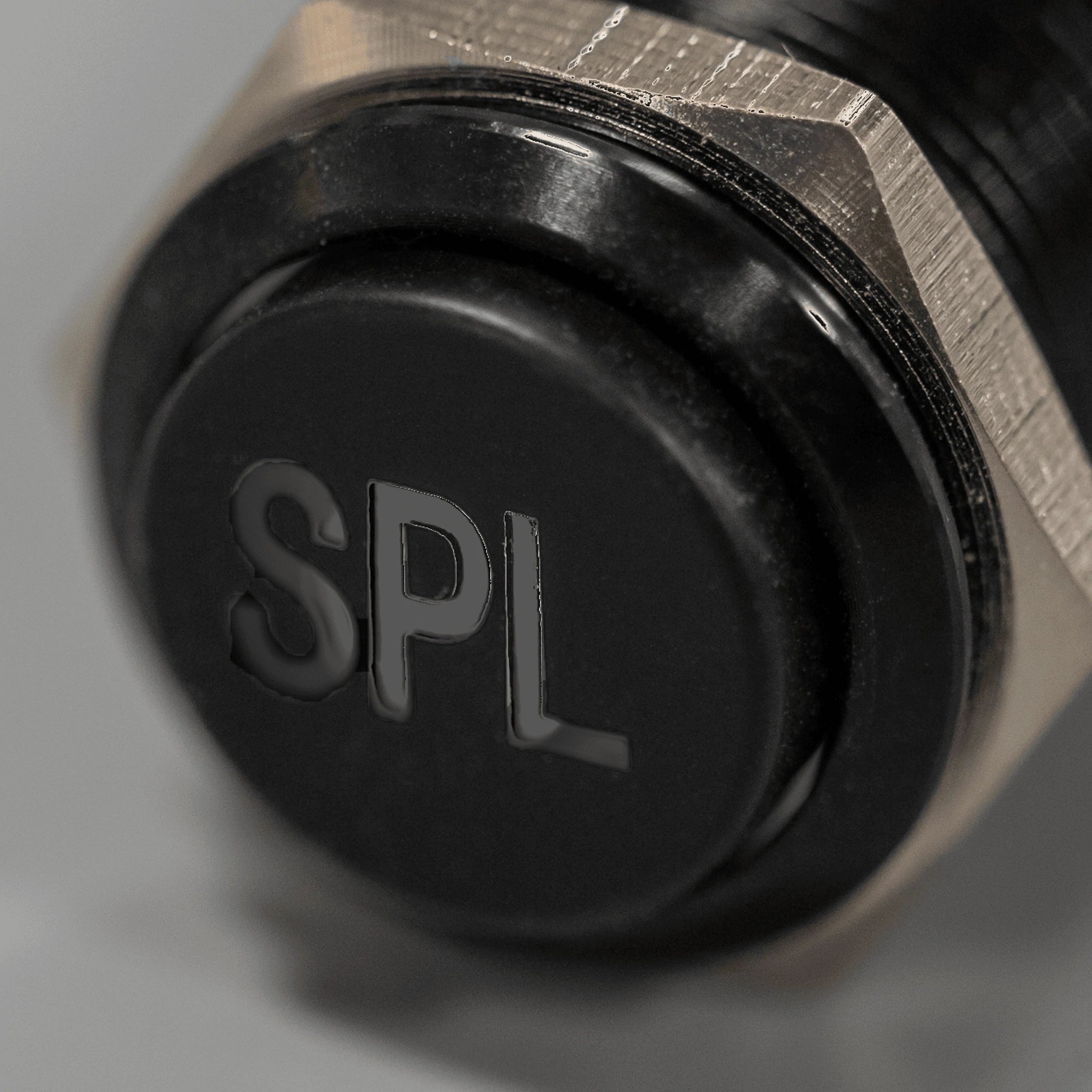 Latching Black SPL Plain Font 12V Pushbutton Switch SPDT - Blue - BK - PLAIN - SPL - BL - Sparked Innovations