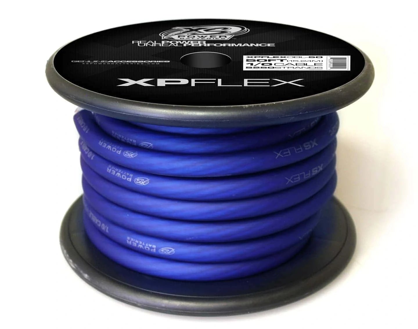 XS Power 1/0 AWG Gauge XP Flex Car Audio Power and Ground Cable 50ft Spool Electrical Wire - Iced Blue - XPFLEX0BL - 50 - Sparked Innovations