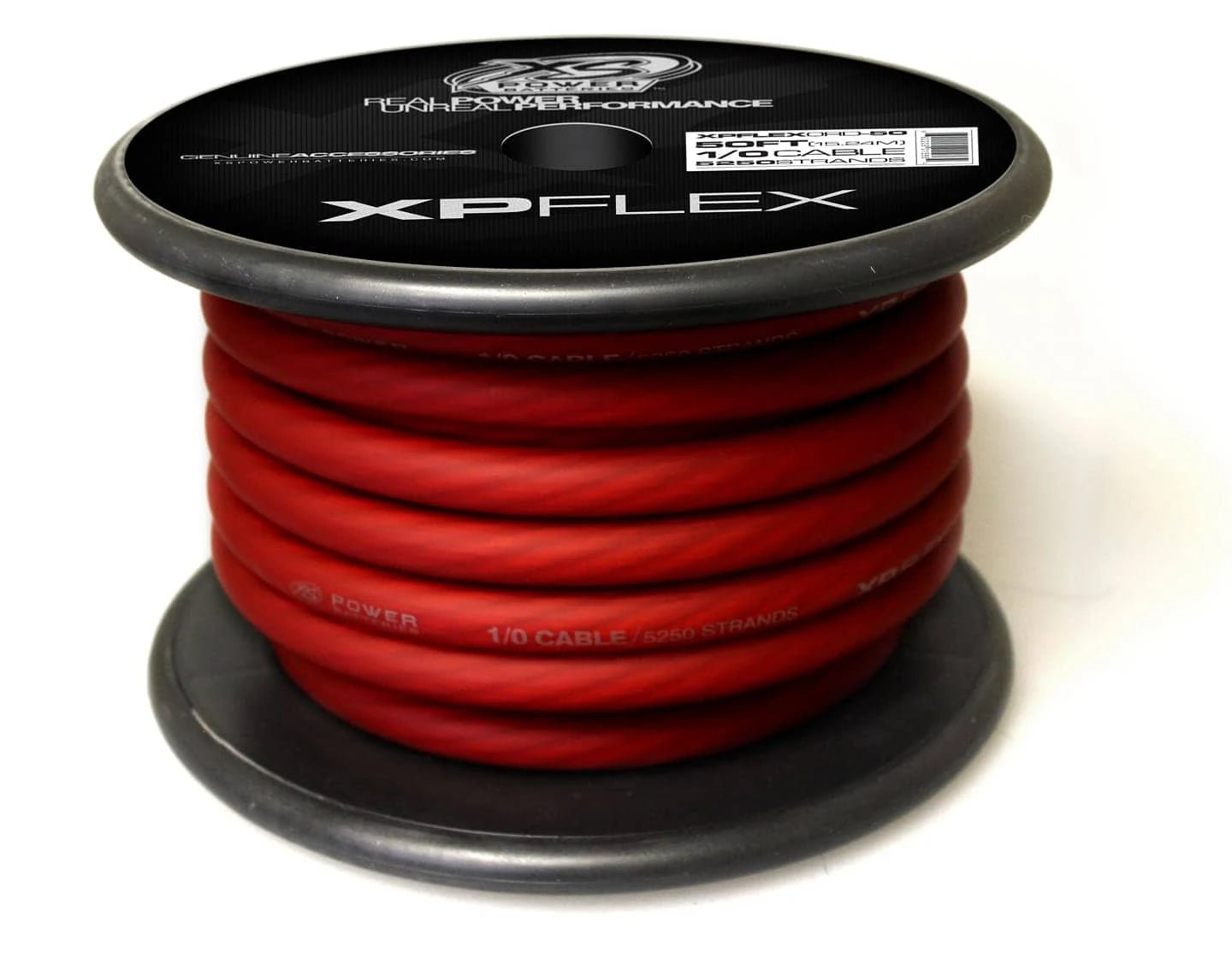 XS Power 1/0 AWG Gauge XP Flex Car Audio Power and Ground Cable 50ft Spool Electrical Wire - Iced Red - XPFLEX0RD - 50 - Sparked Innovations