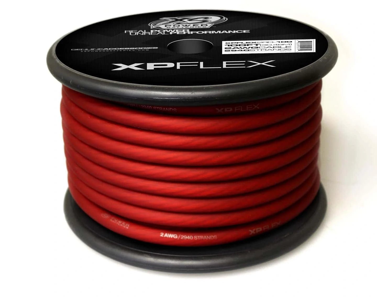 XS Power 2 AWG Gauge XP Flex Car Audio Power and Ground Cable 100ft Spool Electrical Wire - Iced Red - XPFLEX2RD - 100 - Sparked Innovations